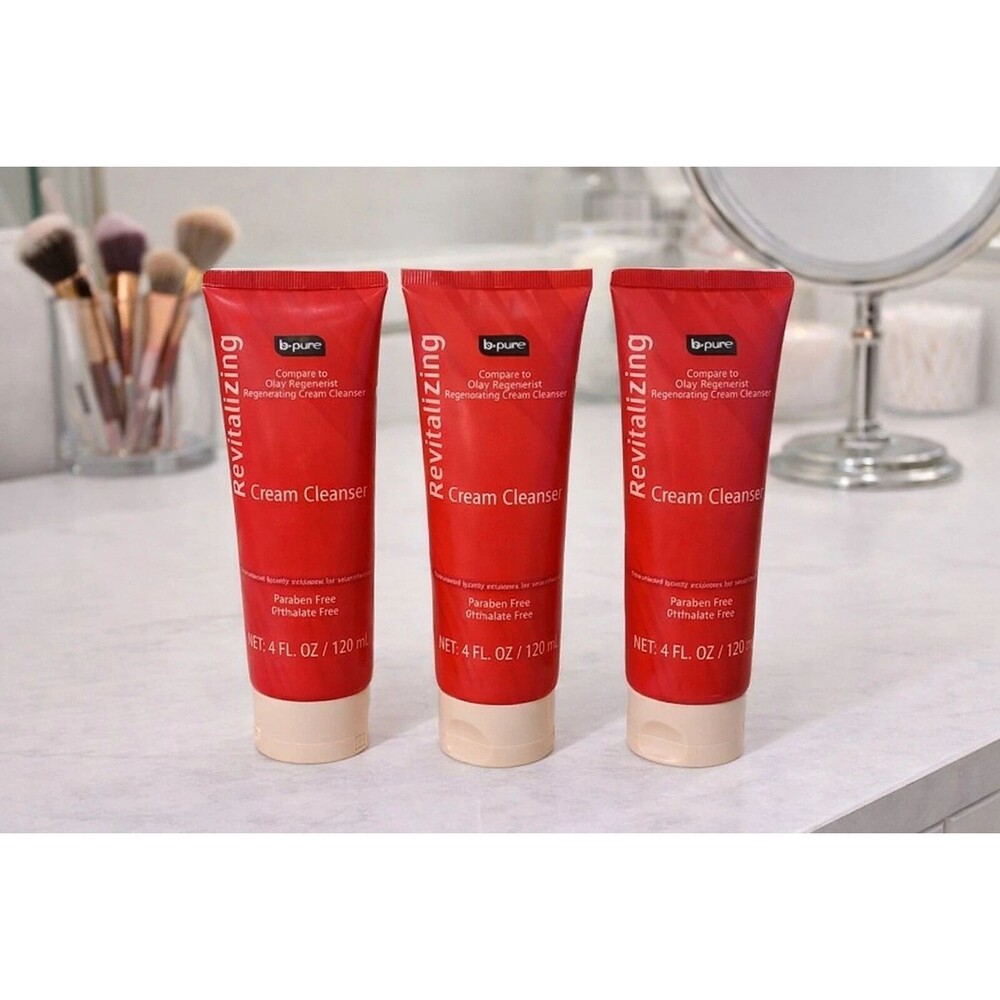 3-Pack b-pure Revitalizing Cream Cleanser 4 fl oz (120ml) Each - Paraben Free
